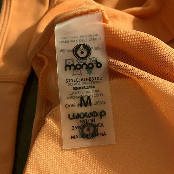 Mono B Active Orange Athletic Tennis Dress Ruffle Skirt Women's Medium - Picture 4 of 6